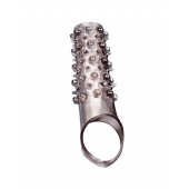 Дымчатая насадка на пенис с шипами и выпуклостями - 12 см. - Sex Expert - в Новочебоксарске купить с доставкой