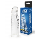 Прозрачная закрытая насадка на член - 15 см. - Sex Expert - в Новочебоксарске купить с доставкой