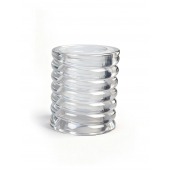 Прозрачная сквозная насадка на пенис с ребрышками - Sex Expert - в Новочебоксарске купить с доставкой