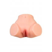 Телесный реалистичный мастурбатор-полуторс с 2 любовными входами - No Name - в Новочебоксарске купить с доставкой