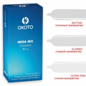 Презервативы OKOTO Mega Mix - 18 шт. - Sitabella - купить с доставкой в Новочебоксарске