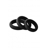 Набор из 3 черных эрекционных колец Smooth Silicone Cockring Pack - Dream Toys - в Новочебоксарске купить с доставкой