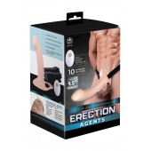 Телесный полый страпон с вибрацией Erection Agents - 24,1 см. - NMC - купить с доставкой в Новочебоксарске