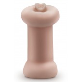 Телесный люминесцентный двусторонний мастурбатор Tasha - Blush Novelties - в Новочебоксарске купить с доставкой