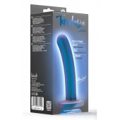 Синяя насадка с гладкой поверхностью Surrender 5.75 Inch Intermediate Pegging Dildo - 14,6 см. - Blush Novelties - купить с доставкой в Новочебоксарске