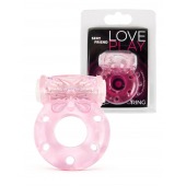 Розовое эрекционное виброкольцо с бабочкой - 1137 - в Новочебоксарске купить с доставкой