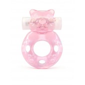 Розовое эрекционное виброкольцо в форме мишки - 1137 - в Новочебоксарске купить с доставкой