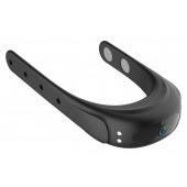 Черное эрекционное виброкольцо на ремешках - Boys of Toys - в Новочебоксарске купить с доставкой