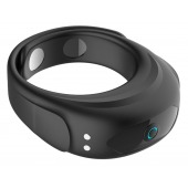 Черное эрекционное виброкольцо на ремешках - Boys of Toys - в Новочебоксарске купить с доставкой