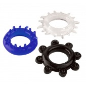 Набор из 3 эрекционных колец разного цвета и рельефа - Boys of Toys - в Новочебоксарске купить с доставкой