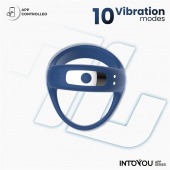 Синее интерактивное эрекционное виброкольцо Rank - Intoyou - в Новочебоксарске купить с доставкой