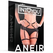 Черные стрепы на бёдра Aneir - Intoyou - купить с доставкой в Новочебоксарске