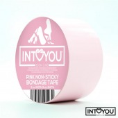 Розовый скотч для фиксации Non-Sticky Bondage Tape - 15 м. - Intoyou - купить с доставкой в Новочебоксарске