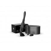 Черная секс-машина с функцией нагрева, насадками и присоской Sesh - Zalo - купить с доставкой в Новочебоксарске