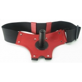 Красные трусики со штырьком для насадки - БДСМ Арсенал - купить с доставкой в Новочебоксарске