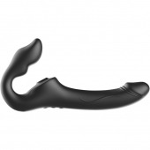 Черный безремневой страпон с 3 моторами - Ibiza - купить с доставкой в Новочебоксарске