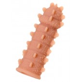 Насадка на фаллос с шипами и продолговатыми бугорками - 14,7 см. - KOKOS - в Новочебоксарске купить с доставкой