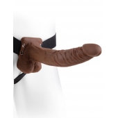 Полый мужской фаллопротез Hollow Strap-On with Balls - 24 см. - Pipedream - купить с доставкой в Новочебоксарске