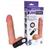 Фаллическая насадка Харнесс UNICOCK 6  с вибрацией - 18 см. - LOVETOY (А-Полимер) - купить с доставкой в Новочебоксарске