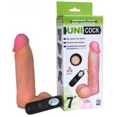 Фаллическая насадка Харнесс UNICOCK 7  с вибрацией - 19 см. - LOVETOY (А-Полимер) - купить с доставкой в Новочебоксарске
