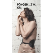 Пояс с клёпками Yona Black - Rebelts - купить с доставкой в Новочебоксарске