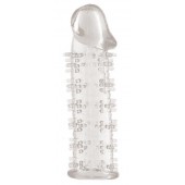 Гелевая прозрачная насадка с шипами - 12 см. - Toyfa Basic - в Новочебоксарске купить с доставкой