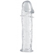 Гладкая прозрачная насадка с усиками под головкой - 12,5 см. - Toyfa Basic - в Новочебоксарске купить с доставкой