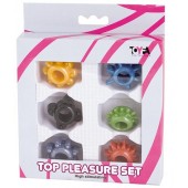 Набор из 6 разноцветных эрекционных колец - Toyfa Basic - в Новочебоксарске купить с доставкой