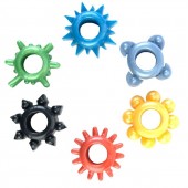 Набор из 6 разноцветных эрекционных колец - Toyfa Basic - в Новочебоксарске купить с доставкой