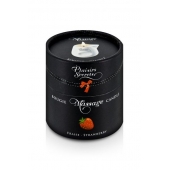 Массажная свеча с ароматом клубники Bougie de Massage Gourmande Fraise - 80 мл. - Plaisir Secret - купить с доставкой в Новочебоксарске