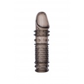 Дымчатая закрытая насадка ToyFa XLover с чешуйками и пупырышками - 13,5 см. - ToyFa - в Новочебоксарске купить с доставкой