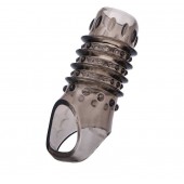 Открытая дымчатая насадка с точками и рёбрами ToyFa XLover - 11,5 см. - ToyFa - в Новочебоксарске купить с доставкой