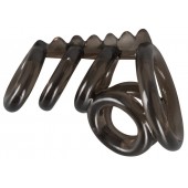 Дымчатая насадка на пенис и мошонку с гребнем Penis Hodenring - Orion - в Новочебоксарске купить с доставкой