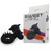 Чёрное эрекционное виброкольцо Sweet Ring с дельфинчиком - Baile - в Новочебоксарске купить с доставкой
