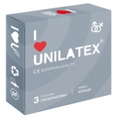 Презервативы с рёбрами Unilatex Ribbed - 3 шт. - Unilatex - купить с доставкой в Новочебоксарске