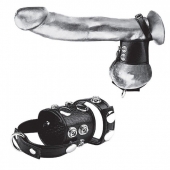 Утяжка на пенис и мошонку Cock Ring With 1.5  Ball Stretcher And Optional Weight Ring - BlueLine - купить с доставкой в Новочебоксарске