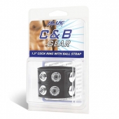 Ремень на член и мошонку 1.5  Cock Ring With Ball Strap - BlueLine - купить с доставкой в Новочебоксарске