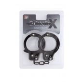 Чёрные наручники из листового металла BONDX METAL CUFFS BLACK - Dream Toys - купить с доставкой в Новочебоксарске