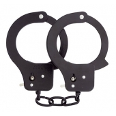 Чёрные наручники из листового металла BONDX METAL CUFFS BLACK - Dream Toys - купить с доставкой в Новочебоксарске