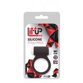 Чёрное эрекционное виброкольцо LIT-UP SILICONE STIMU RING 3 BLACK - Dream Toys - в Новочебоксарске купить с доставкой