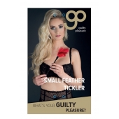 Пластиковая метелочка с красными пёрышками Small Feather Tickler - 32 см. - Blush Novelties - купить с доставкой в Новочебоксарске