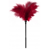 Пластиковая метелочка с красными пёрышками Small Feather Tickler - 32 см. - Blush Novelties - купить с доставкой в Новочебоксарске