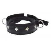 Полиуретановый ошейник с пуклями и D-кольцами Collar with Studs - Blush Novelties - купить с доставкой в Новочебоксарске