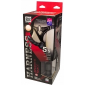 Пояс харнесс премиум класса WOMAN SIMPLEX(S) с 3 черными насадками - LOVETOY (А-Полимер) - купить с доставкой в Новочебоксарске