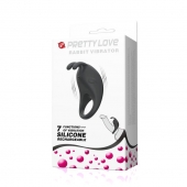 Чёрное эрекционное кольцо с вибрацией Rabbit Vibrator - Baile - в Новочебоксарске купить с доставкой