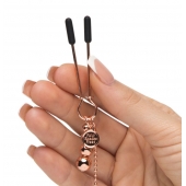 Золотистые зажимы для сосков и клитора All Sensation Nipple and Clitoral Chain - Fifty Shades of Grey - купить с доставкой в Новочебоксарске