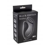 Чёрное эрекционное кольцо с анальной пробкой Button Anal Plug - Lola Games - в Новочебоксарске купить с доставкой
