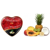 Массажная свеча с ароматом экзотических фруктов Bougie Massage Candle - 35 мл. - Plaisir Secret - купить с доставкой в Новочебоксарске