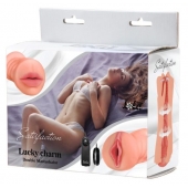 Двусторонний мастурбатор с вибропулей Satisfaction Lucky charm - Lola Games - в Новочебоксарске купить с доставкой