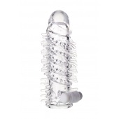 Насадка на пенис TOYFA A-Toys с вибропулей и шипами - 13,4 см. - A-toys - в Новочебоксарске купить с доставкой